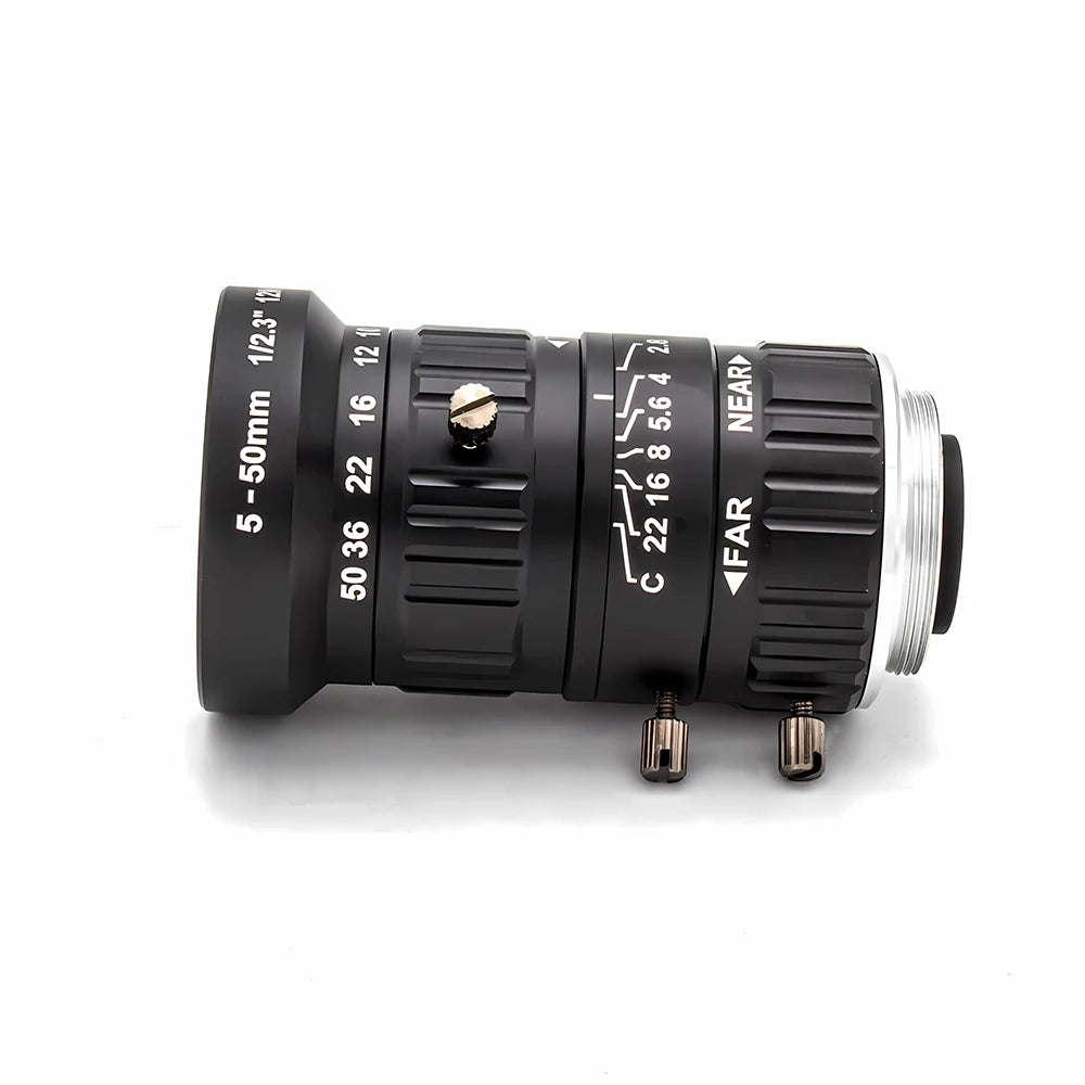 Beach Camp WGWK 5-50mm Camera High Quality Telescope Zoom 1/2.3" HD 12Megapixel C Mount Varifocal Lens Professional Industrial Camera Lens