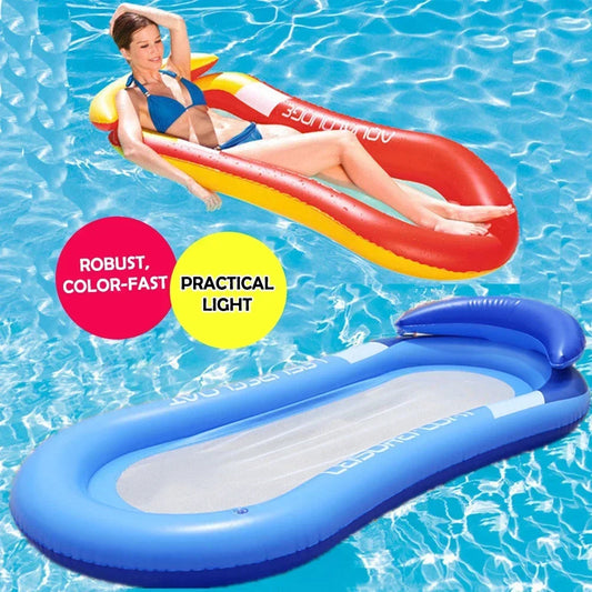 Beach Camp Pool Loungers Beds Inflatable Float Hammock Floating for Adults Child Poolside Lounging Swimming Foldable Water Sleeping Bed