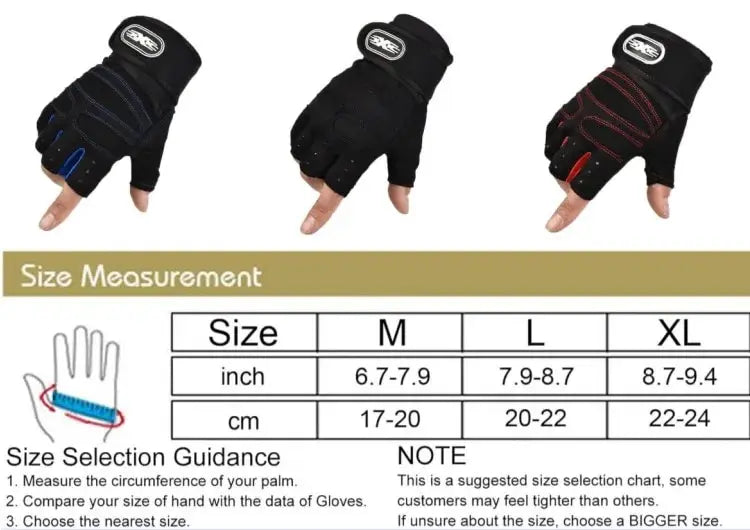 Beach Camp Cycling Gloves Gloves Half Finger Gloves Anti-Slip Shock-Absorbing Breathable Glove for Fitness Cycling Outdoor Sports Unisex