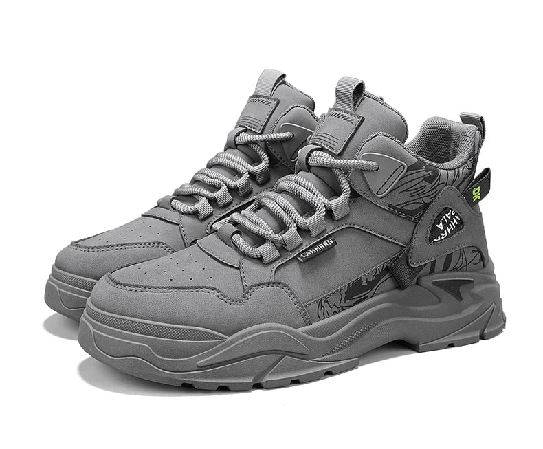 New Outdoor Boots Men's High Top British Style Cargo Short Boot Help Men's Outdoor Leisure Mountaineering Boots