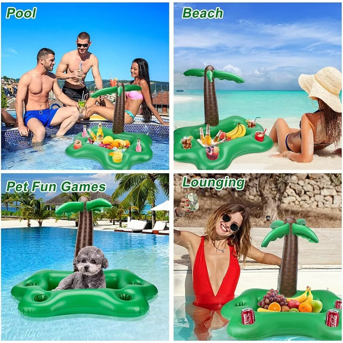 Beach Camp Dog Pool Float Inflatable Multi-role PVC Resistant Durable Comfort Pet Water Float for Summer Courtyard Dog Swim Pool Float Toys