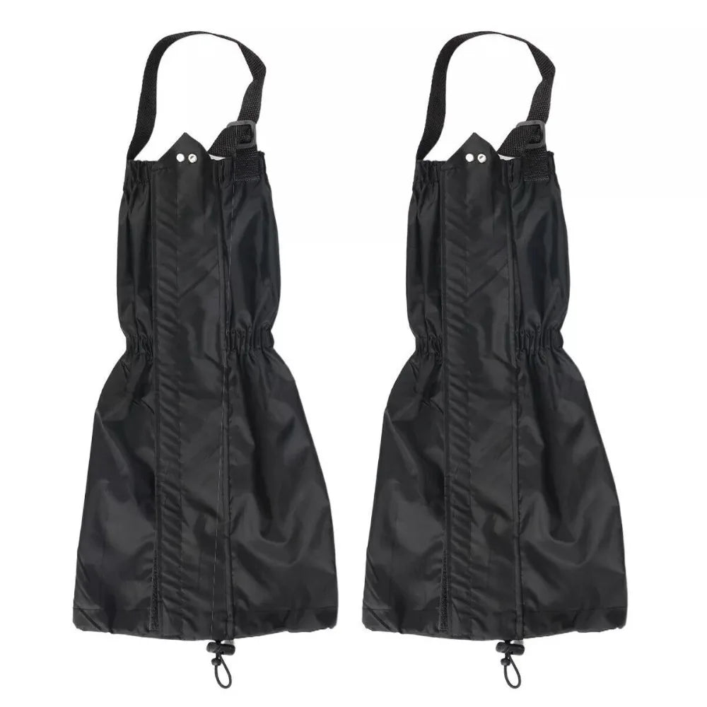 Beach Camp Waterproof Camping Hiking Leg Gaiters Breathable Zipper Snow Boot Gaiters Outdoor Black Walking Boot Gaters Mountain Climbing