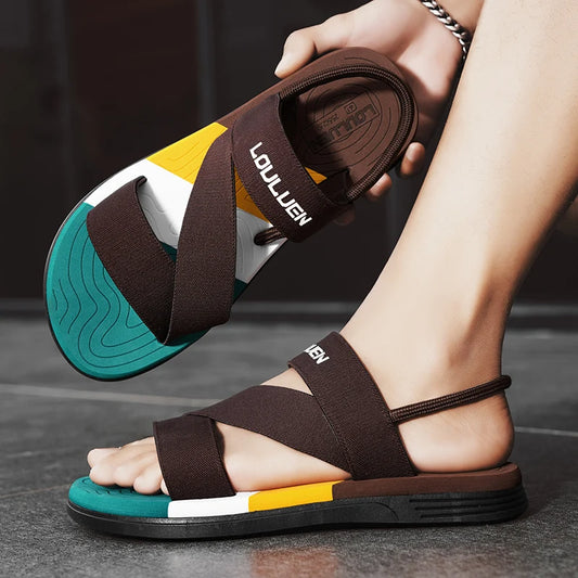 Beach Camp 2025 Hot Sale Summer Wear-Resistant Sandals, Versatile, Casual and Fashionable Outdoor Beach Shoes, Simple Sports Shoes for Men