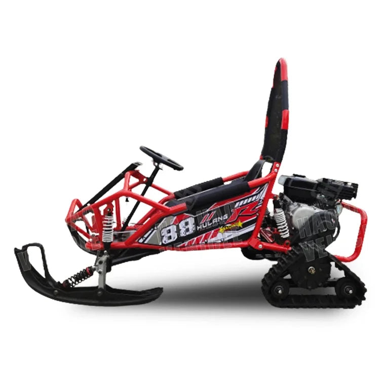 Snowmobile 168cc 150cc Snow Gasoline Scooter Chain Driver Winter Sports Mini Snowmobile Kids Continuously Variable Transmission